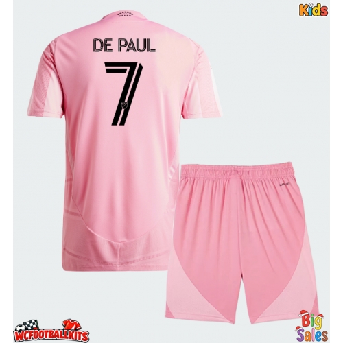Inter Miami Rodrigo De Paul #7 Replica Home Stadium Kit for Kids 2026-27 Short Sleeve (+ pants)